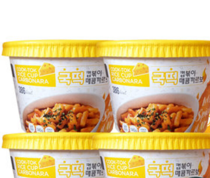 에스제이푸드 국떡 컵볶이 매콤 까르보 145g[4개] - 에누리 가격비교