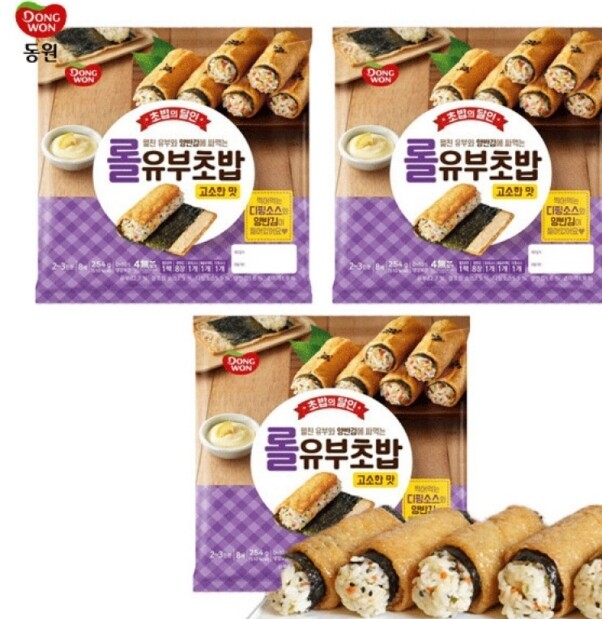동원F&B 초밥의달인 롤유부초밥 고소한맛 254g (3개) : 다나와 가격비교 [다나와] 동원F&B 초밥의달인 롤유부초밥 고소한맛 254g (3개)