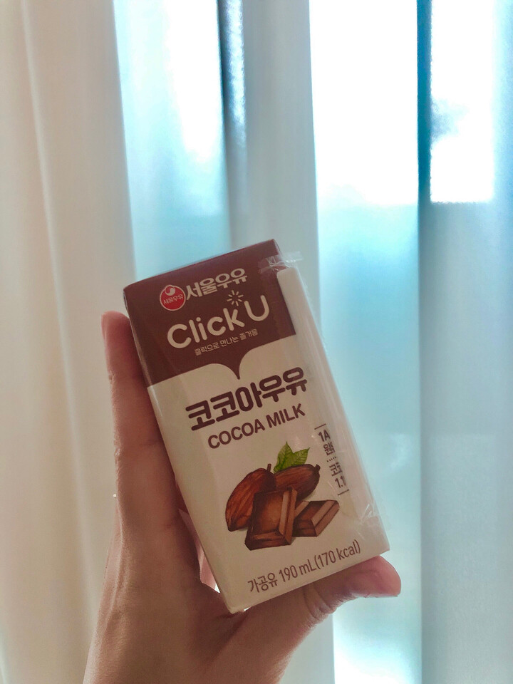 서울우유의 클릭유 신제품! 초코우유...