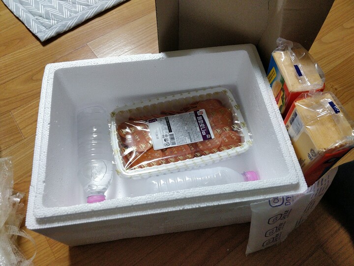드라이아이스 + 냉동생수(아이스팩 대...